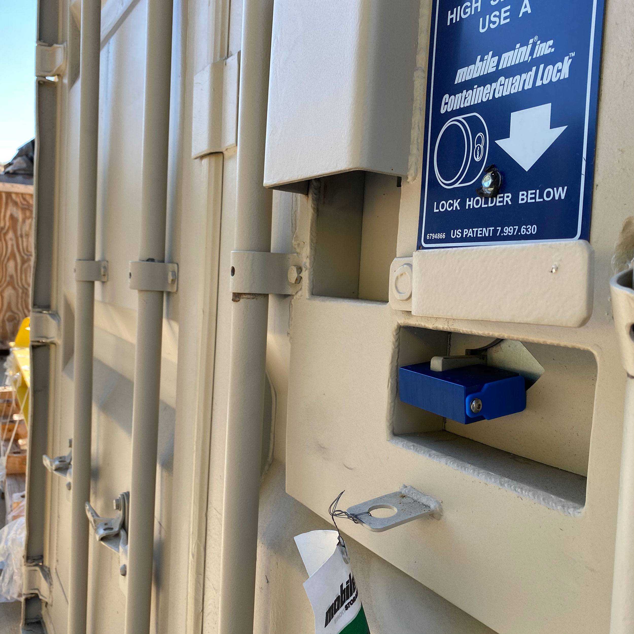 Hidden-Shackle Aluminum Container Door Lock - PACLOCK